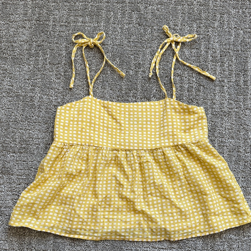 Yellow Polka Dot Women's Top (adjustable strap)